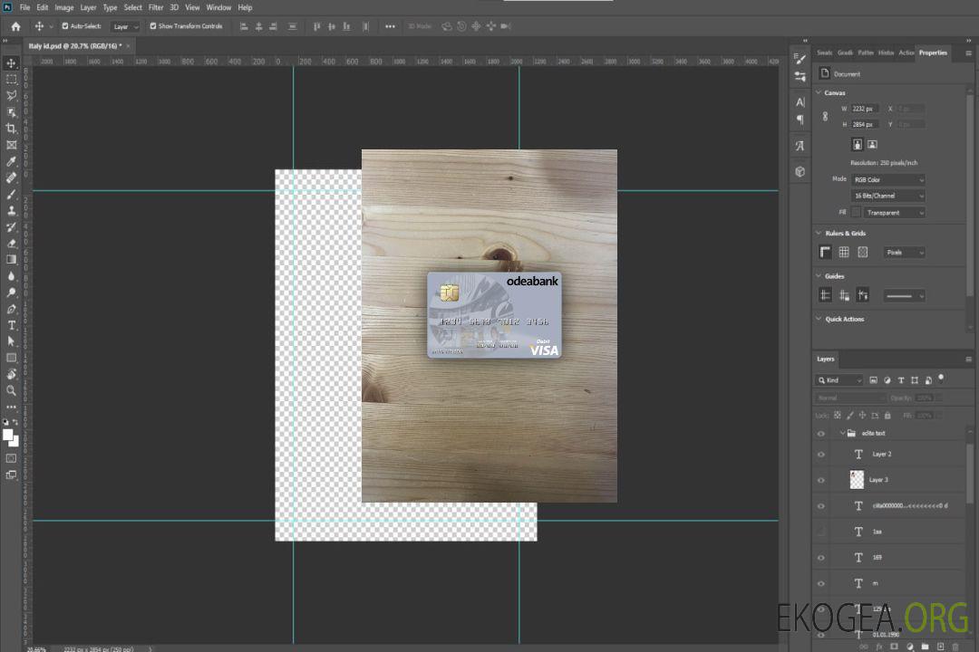Photolook de la carte de débit visa Turquie Odeabank avant template Photolook de la carte de débit visa Turquie Odeabank avant template